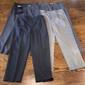 Calvin Klein Gray and Black Dress Pants with Elegant Style
